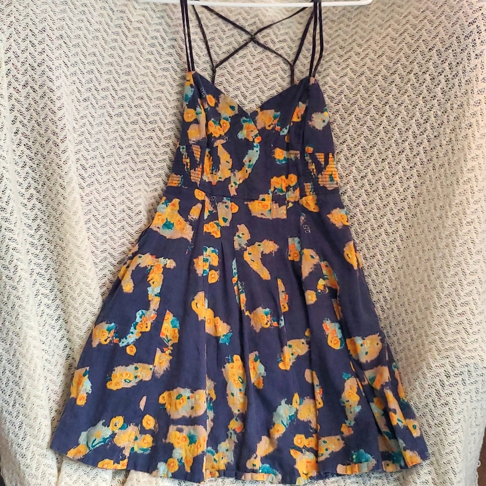 Free People Floral Spaghetti Strap Dress